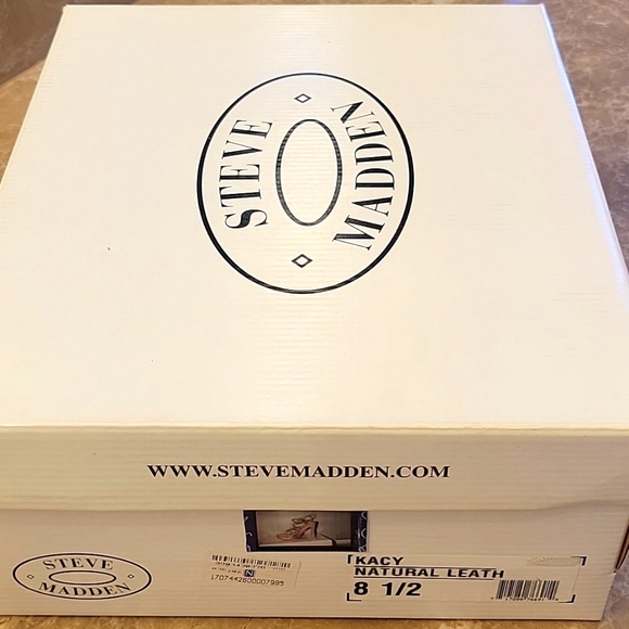 Steve Madden Natural Leather KACY Platform Block Heel Lace-up Sandals, Sz 8.5 - Picture 17 of 17